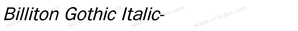 Billiton Gothic Italic字体转换